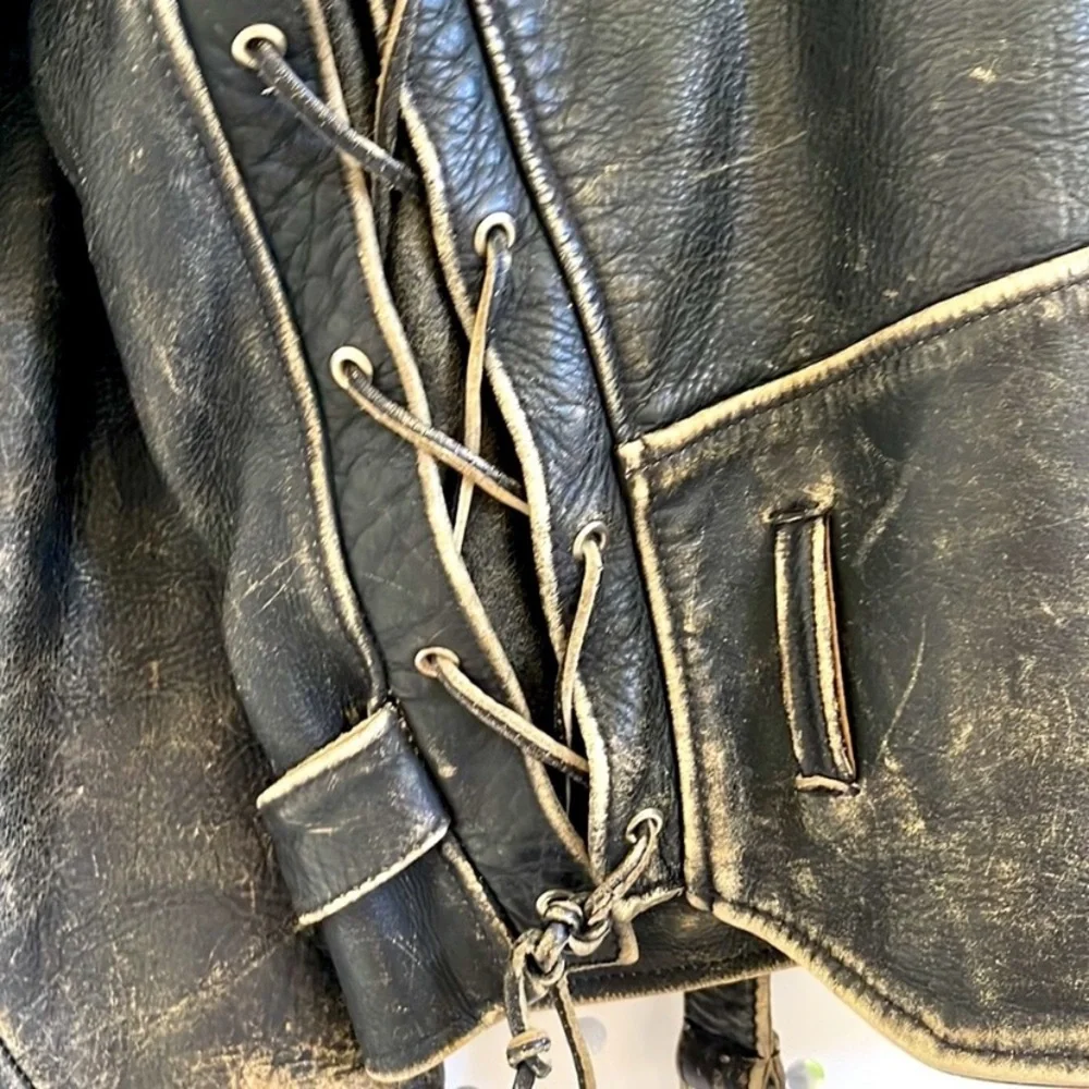 🔅SOLD $575 Lee Trevor Vintage Rare Motorcycle Jacket/Made in France, Rare - Picture 9 of 12